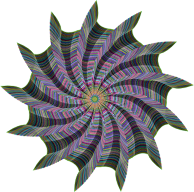 Prismatic Vortex Line Art