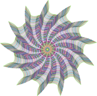 Prismatic Vortex Line Art No Background