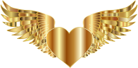 Golden Flying Heart