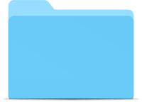 Blank blue folder without solid lines