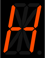16 segment display - H