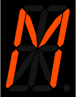 16 segment display - M