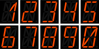 16 segment display - numbers