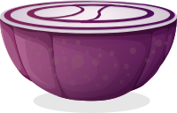 Half a red onion