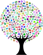Abstract Icons Tree Prismatic