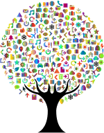 Abstract Icons Tree Prismatic 2