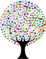 Abstract Icons Tree Prismatic 3