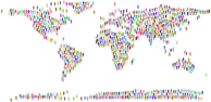 People World Map Prismatic 3