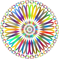 Decorative Mandala Prismatic No Background