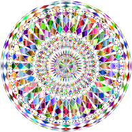 Decorative Mandala II Prismatic No Background