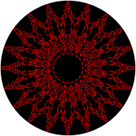Barbed Wire Ornament 3 Crimson
