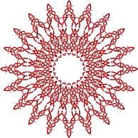 Barbed Wire Ornament 3 Crimson No Background