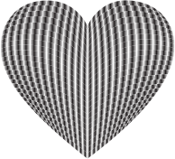 3D Prismatic Grid Heart 4