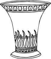 Vase 16 line drawing