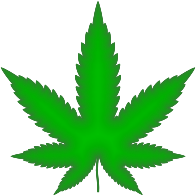 Marijuana Leaf Green