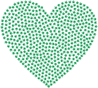 Marijuana Heart Green