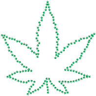 Marijuana Fractal Outline
