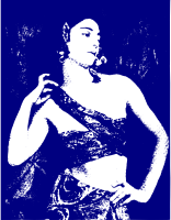 Lady Outline in Blue