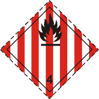 ADR pictogram 4.1-Flammable solids