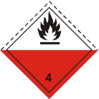 ADR pictogram 4.2-Spontaneously combustibles