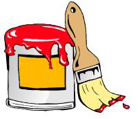 Paint can with brush Animation