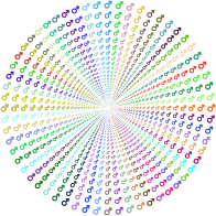 Male Symbol Vortex Prismatic