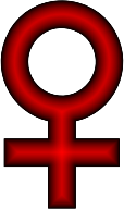 Female Symbol Crimson