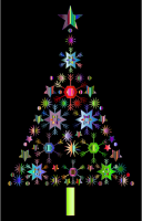 Abstract Snowflake Christmas Tree By Karen Arnold Prismatic 2
