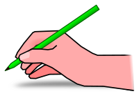 Hand with pencil
