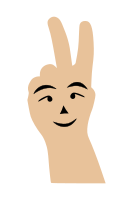 peace sign -anthropomorphism
