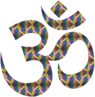 Prismatic Patterned Om Symbol