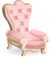 Pink royal chair from Glitch