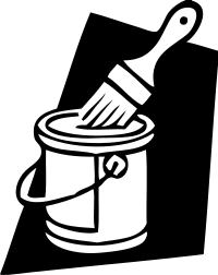 paint can and brush