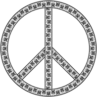 Decorative Flourish Peace Sign