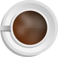 Realistic Coffee cup - Top view