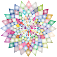 Prismatic Abstract Flower Line Art II 2