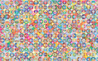 Prismatic Concentric Checkered Circles Pattern 2