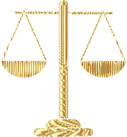 Gold Abstract Justice Scales 2