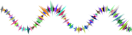 Prismatic Sound Waves Tsunami Silhouette