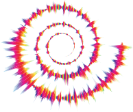 Spectrum Sound Wave Spiral Silhouette