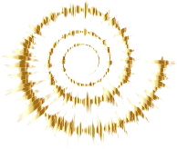 Gold Sound Wave Spiral Silhouette