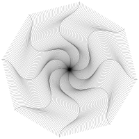 Pinwheel Line Art