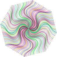 Prismatic Pinwheel Line Art No Background