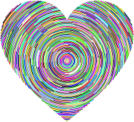 Psychedelic Concentric Heart