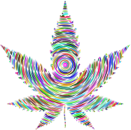 Prismatic Marijuana Leaf Concentric