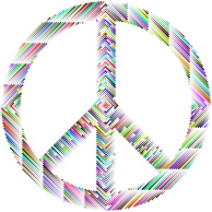 Prismatic Peace Sign Concentric