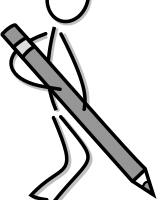 stickfigure with pen