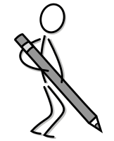stickfigure with pen