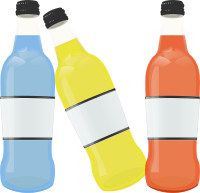Colored bottles