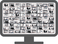 Display showing a CCTV Camera-matrix (better).